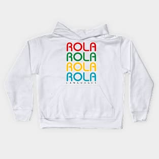 Rola Languages logo stacked Kids Hoodie